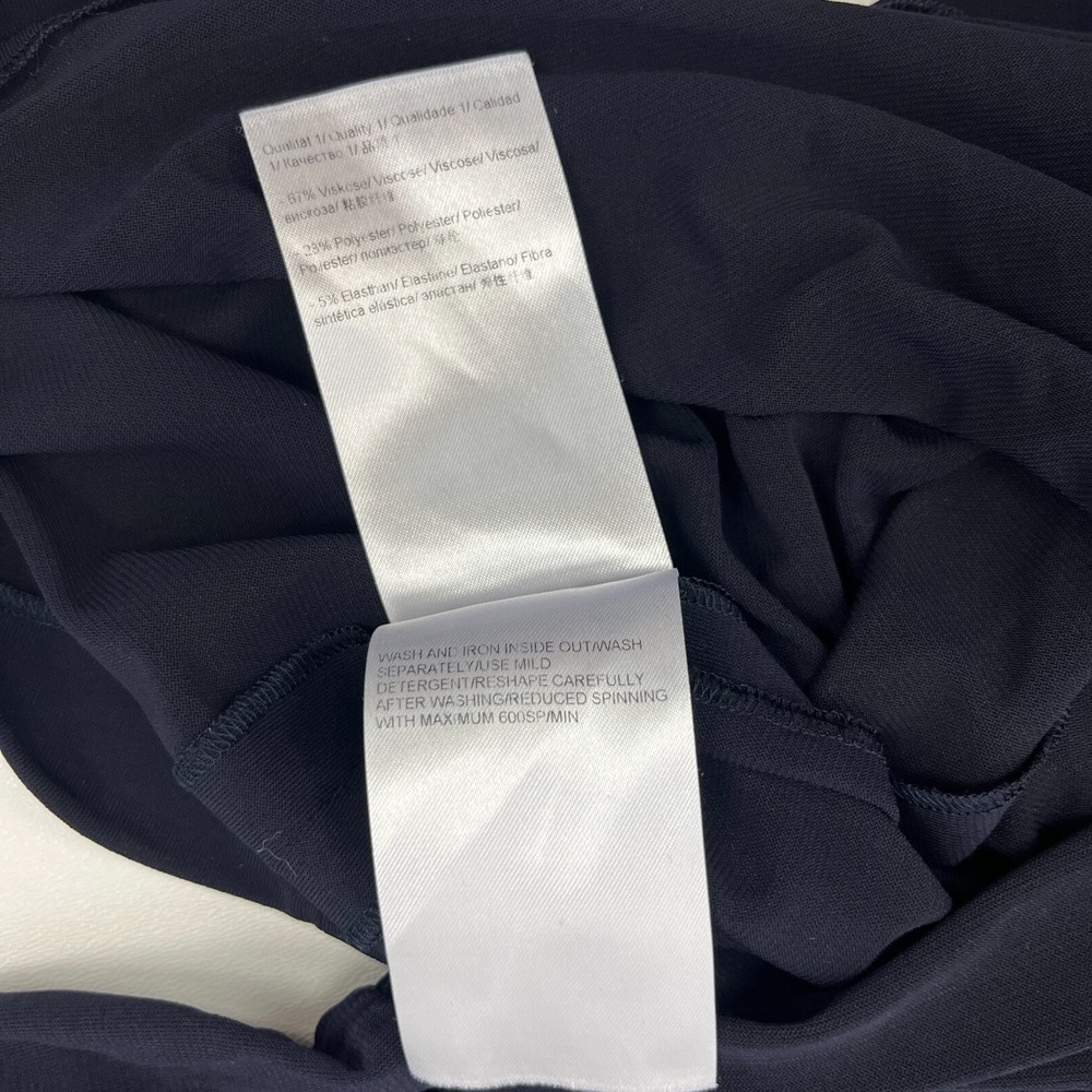 Escada Womens 38 Navy Blue Blouson Dress Viscose Blend Career Business Cocktail - Picture 14 of 15